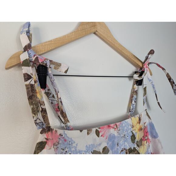 NWT Lane Bryant Floral Tie Strap Tiered Maxi Dress in Spring Bouquet - Picture 5 of 9